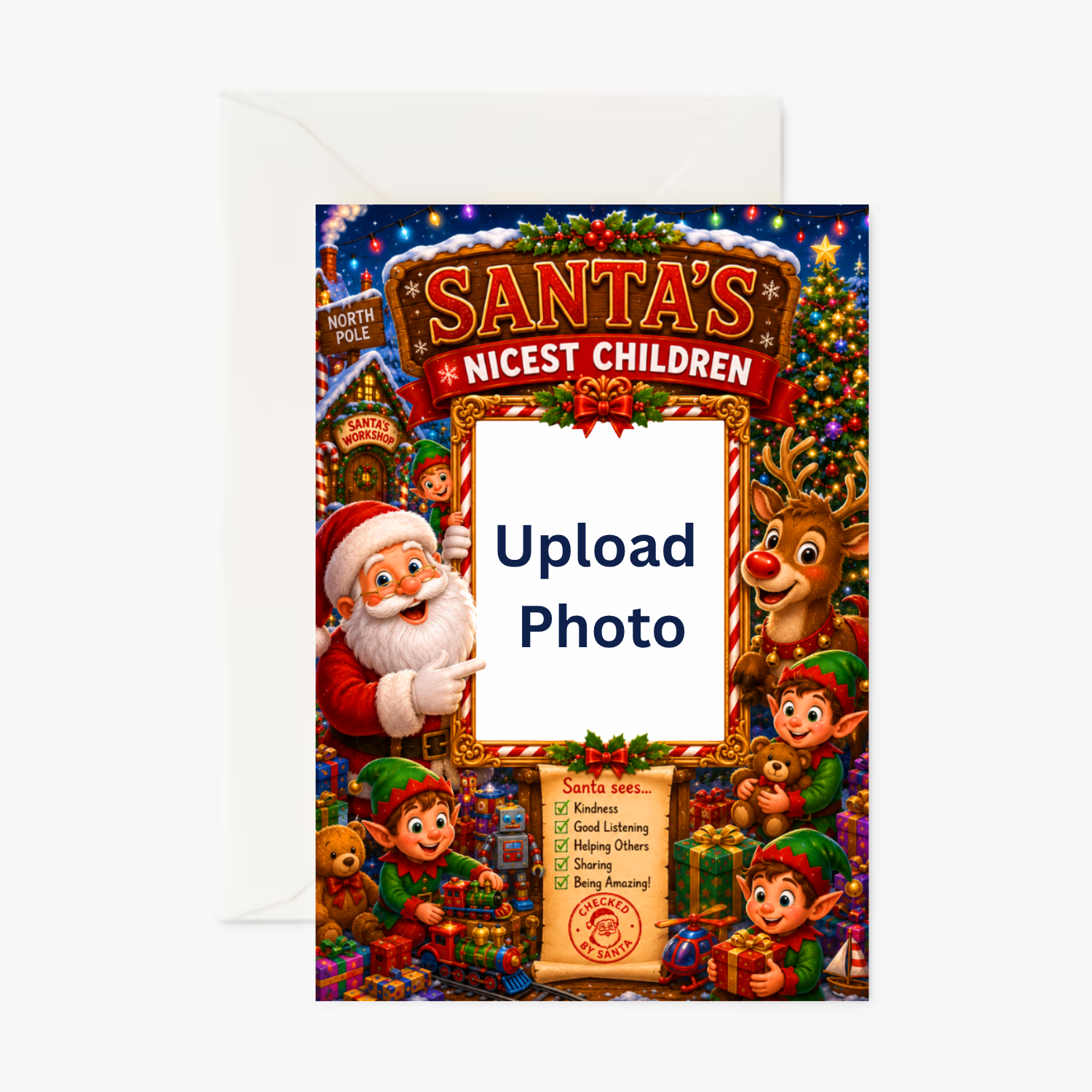 Santa's Nicest Children personalised greeting card