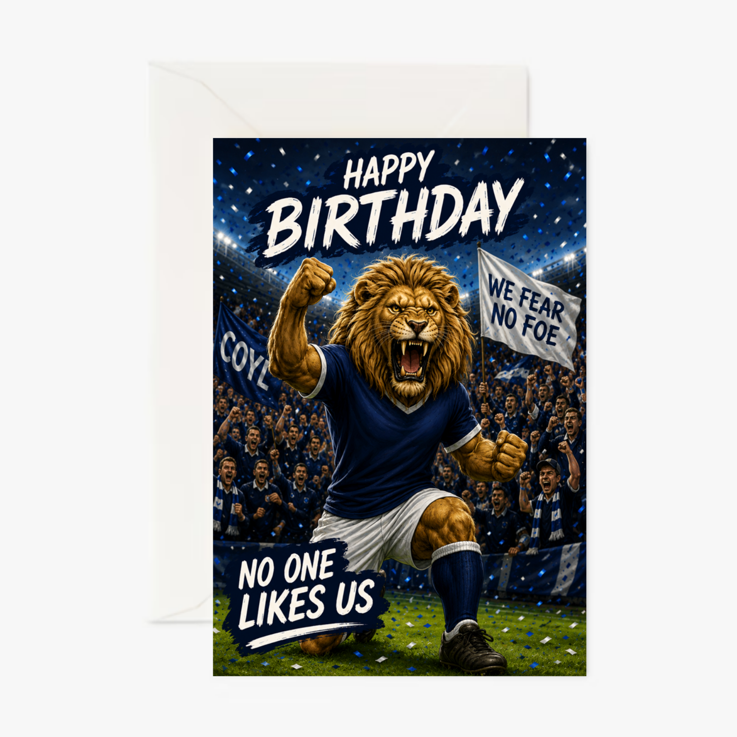 NOLU Lion personalised greeting card
