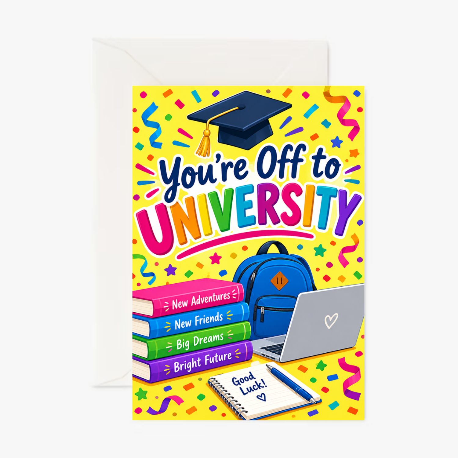 Personalised University Graduation Card - New University New Dreams - Cockney Cards