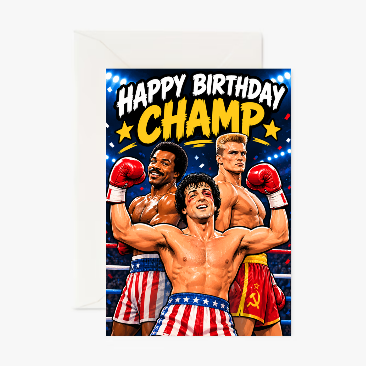 Rockys Birthday Bash personalised Sports card - Cockney Cards