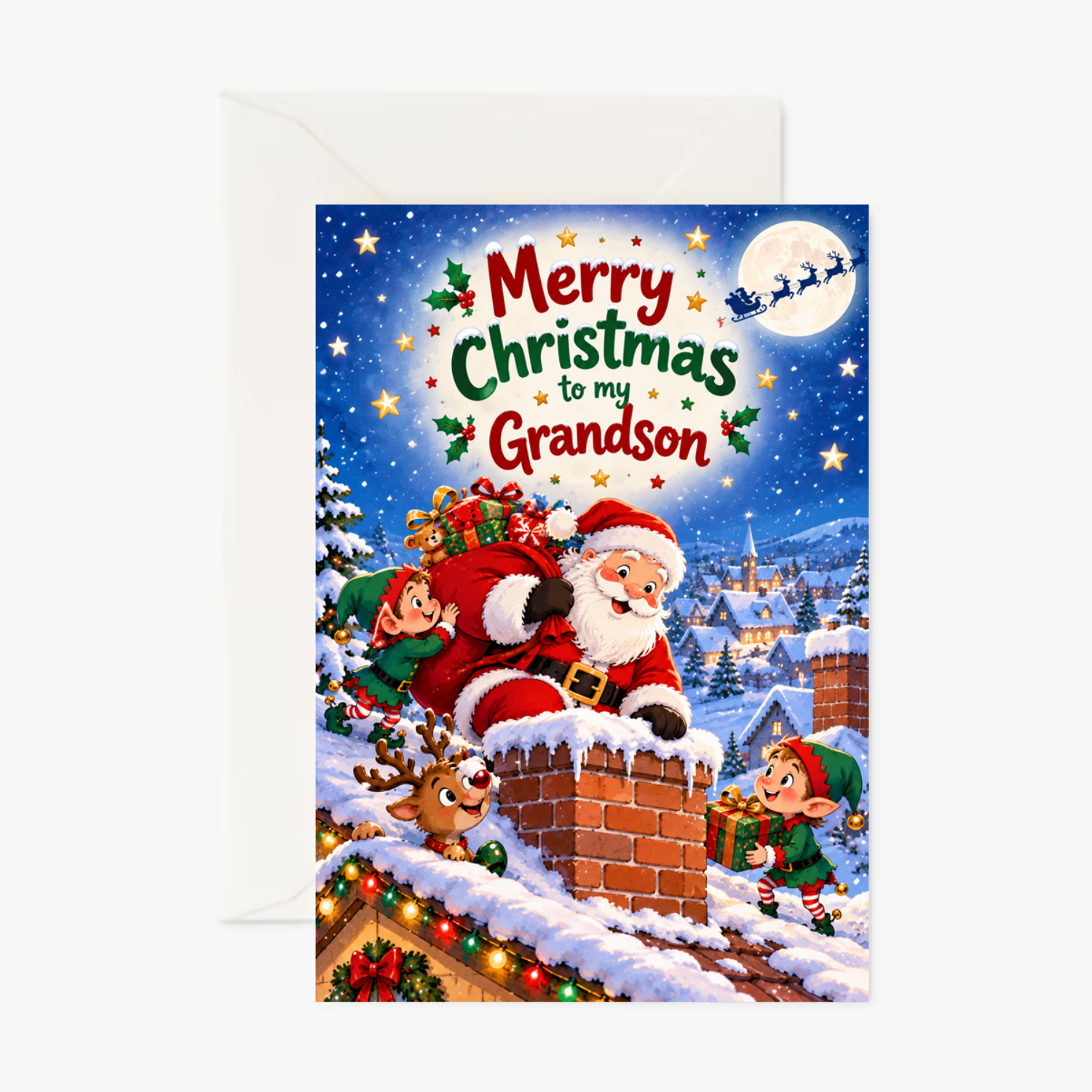 Personalised Christmas Card from Santa – Father Christmas - Cockney Cards