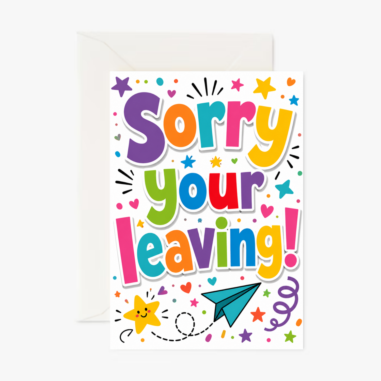 Sorry You're Leaving personalised Work card - Cockney Cards