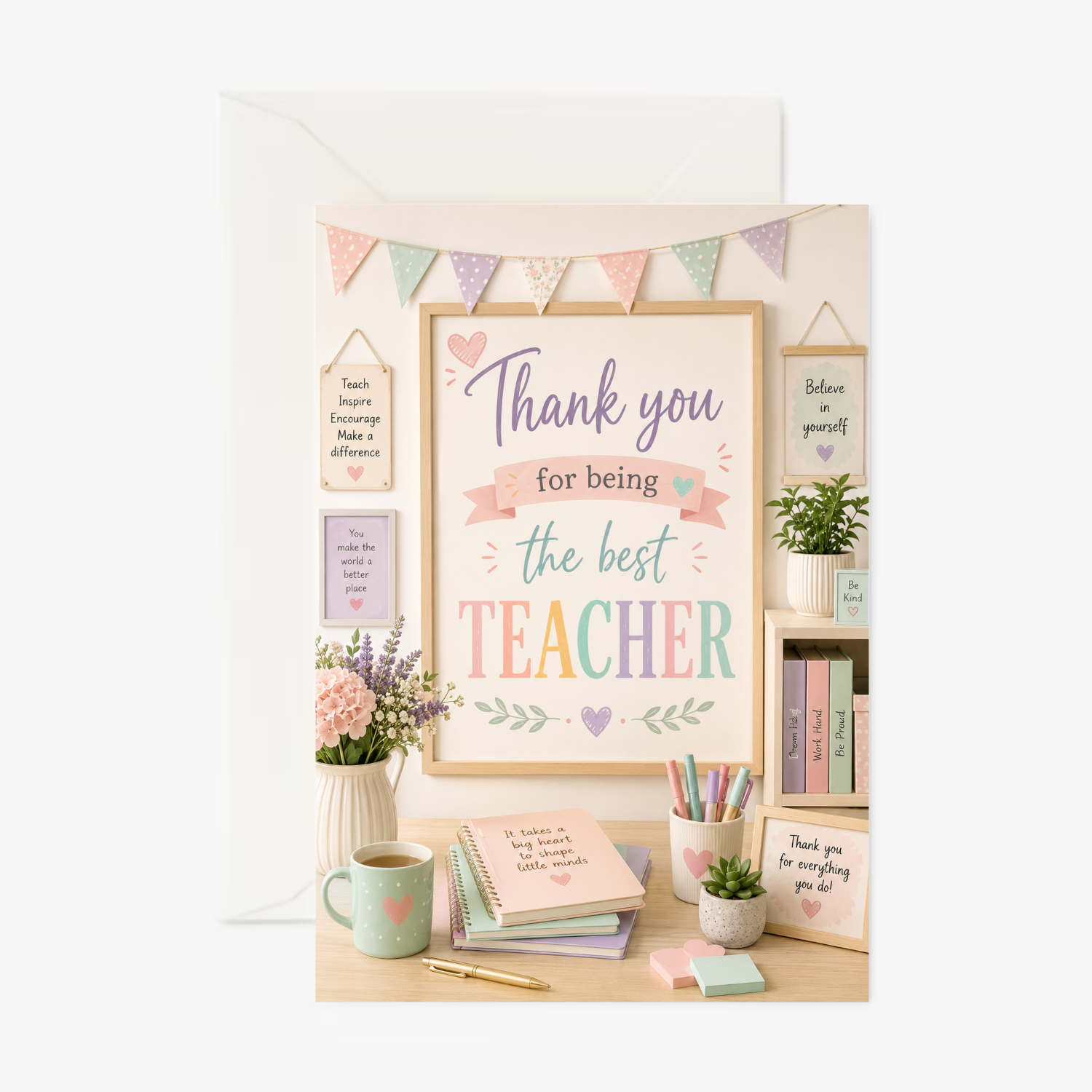 Teacher, Thank You! personalised greeting card