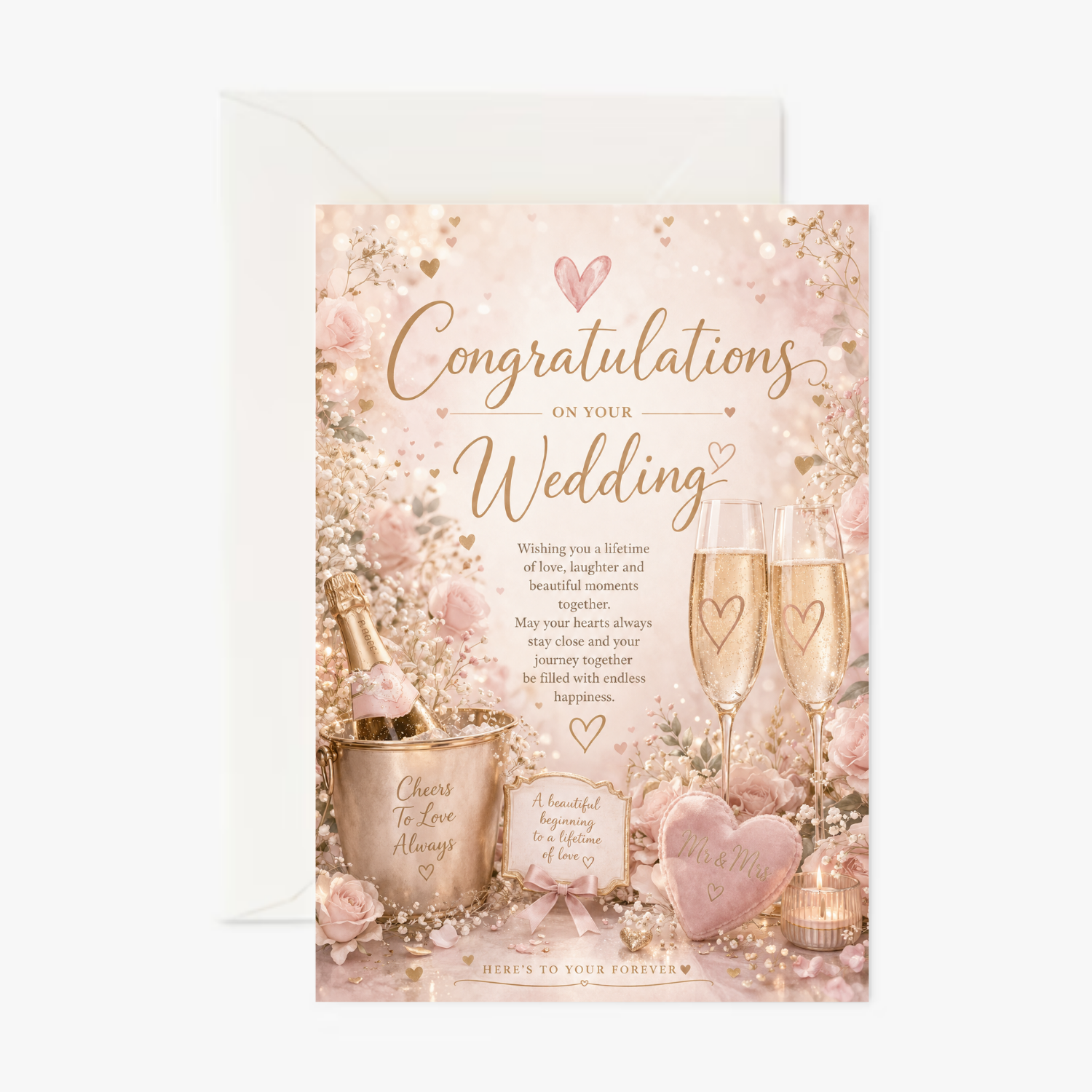 Wedding Bubbles personalised Wedding & Engagement card - Cockney Cards