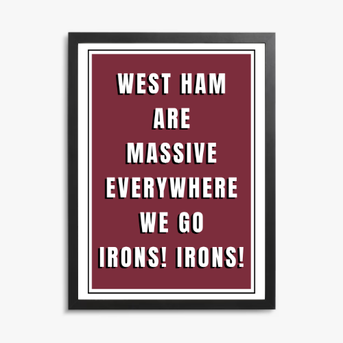 West Ham Are Massive! Print – West Ham Fan Wall Art personalised print