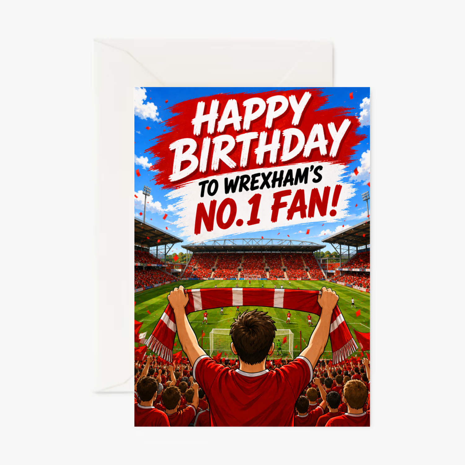 Wrexham Fan personalised greeting card